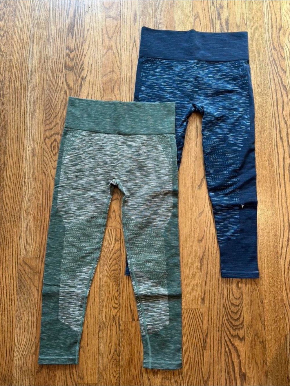 JoyLab Women’s Seamless Legging Set - Green and Navy